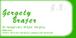 gergely brajer business card